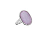 SILVER OVAL PINK MOP Ring