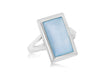 SILVER BLUE MOP RE TOP Ring