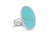 Sterling Silver Oval Turquoise Ring