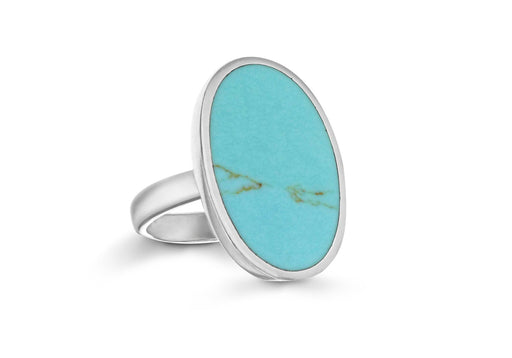 Sterling Silver Oval Turquoise Ring