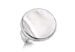 Sterling Silver Round White Stone Set Ring