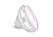 Sterling Silver Oval Pink Stone Set Ring