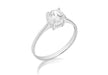 Sterling Silver Single Stone Zirconia Ring