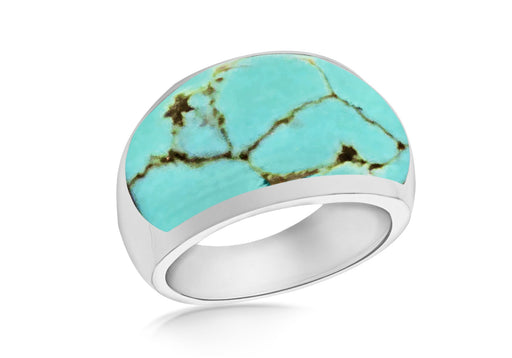 SILVER TURQUOISE LRG DOME Ring