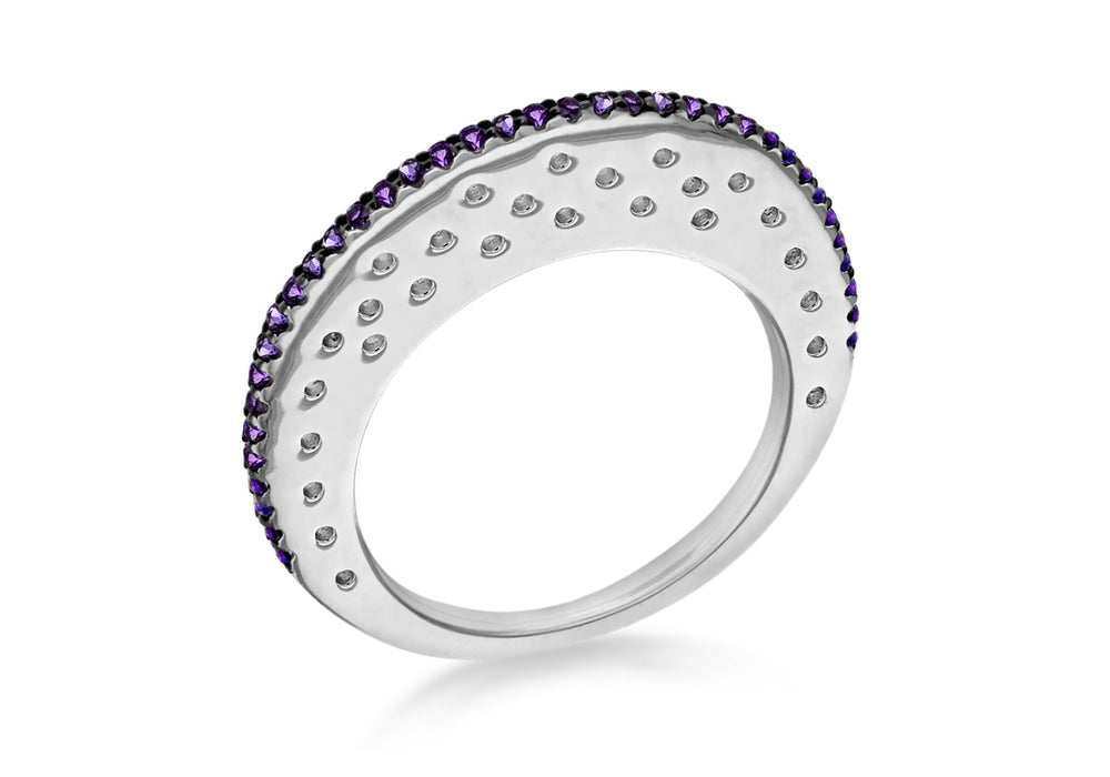 SILVER PURPLE Zirconia  FLAT Disc RG9