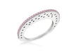 SILVER PINK Zirconia  FLAT Disc Ring