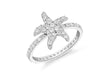 SILVER WHITE Zirconia  STARFISH Ring