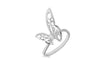 Sterling Silver Rhodium Plated Filigree BCutterfly Ring