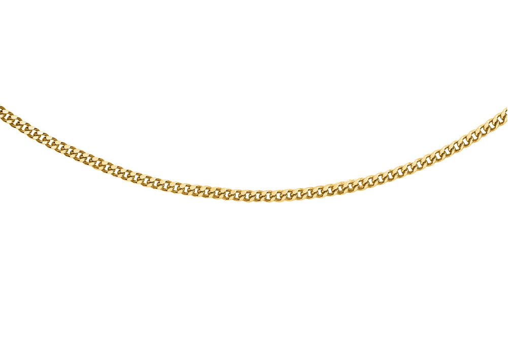 Sterling Silver Gold Plated Curb Necklace  Chain