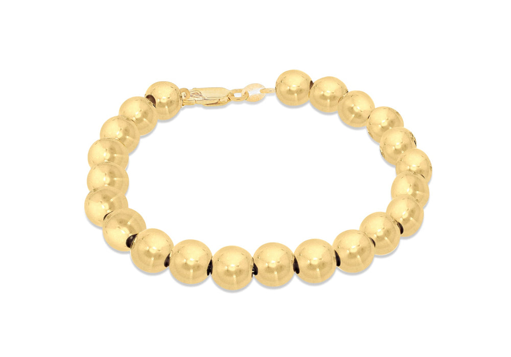 Sterling Silver Gold Plated Ball Bracelet