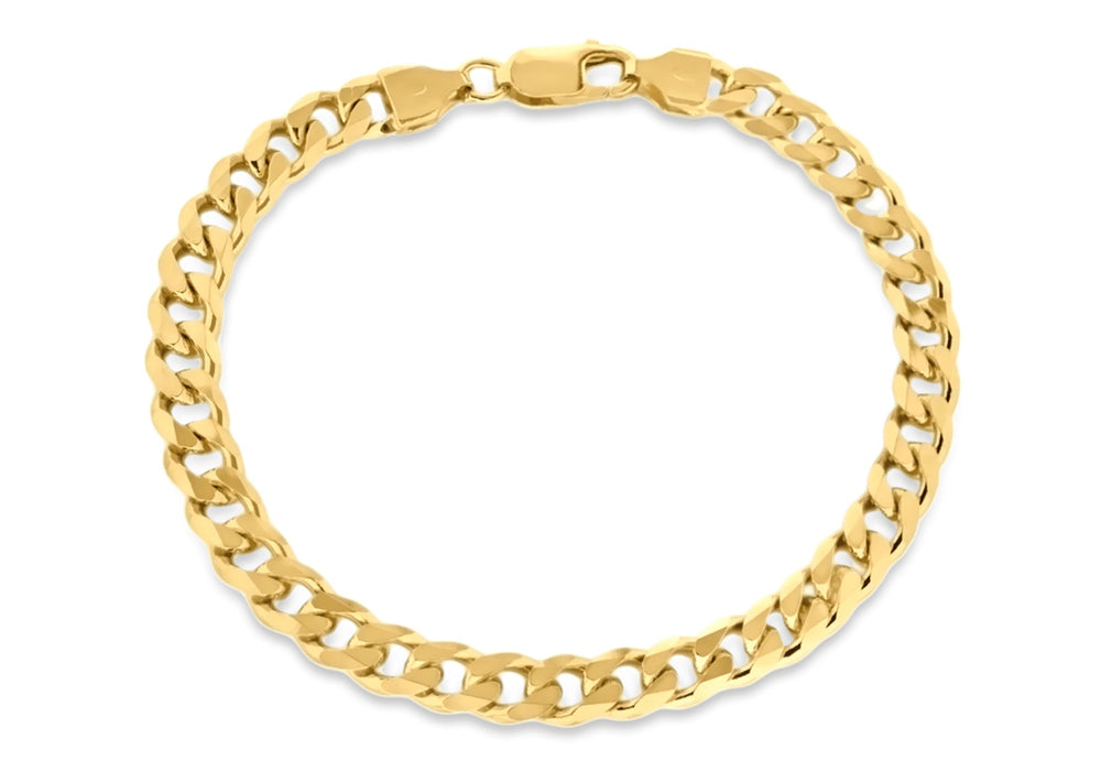 Sterling Silver Gold Plated Curb Chain Bracelet