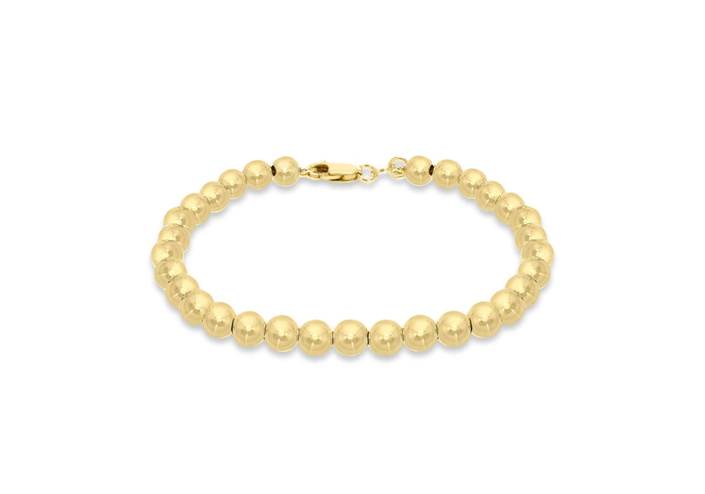 Sterling Silver Gold Plated Ball Bracelet