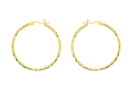 Sterling Silver Gold Plated Hoop Earrings