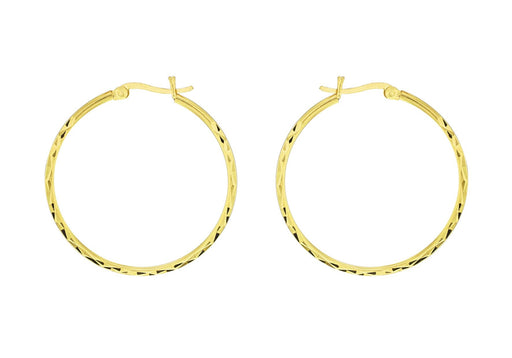 Sterling Silver Gold Plated Hoop Earrings 