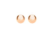 Sterling Silver Rose Gold Plated 8mm Ball Stud Earrings