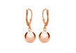 Sterling Silver Rose Gold Plated Ball Drop Earrings