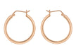 Sterling Silver Rose Gold Plated Creole Earrings