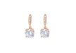 SILVER RP 6MM ROUND Zirconia  EARRing