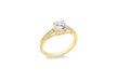 Sterling Silver Gold Plated CZ Solitaire Ring