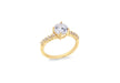 Sterling Silver Gold Plated CZ Set Fancy Ring 