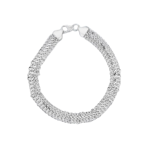 4-reihiges Bismark-Armband aus Sterlingsilber