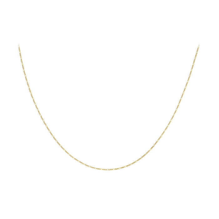 9ct Yellow Gold 30 Diamond Cut Figaro Chain