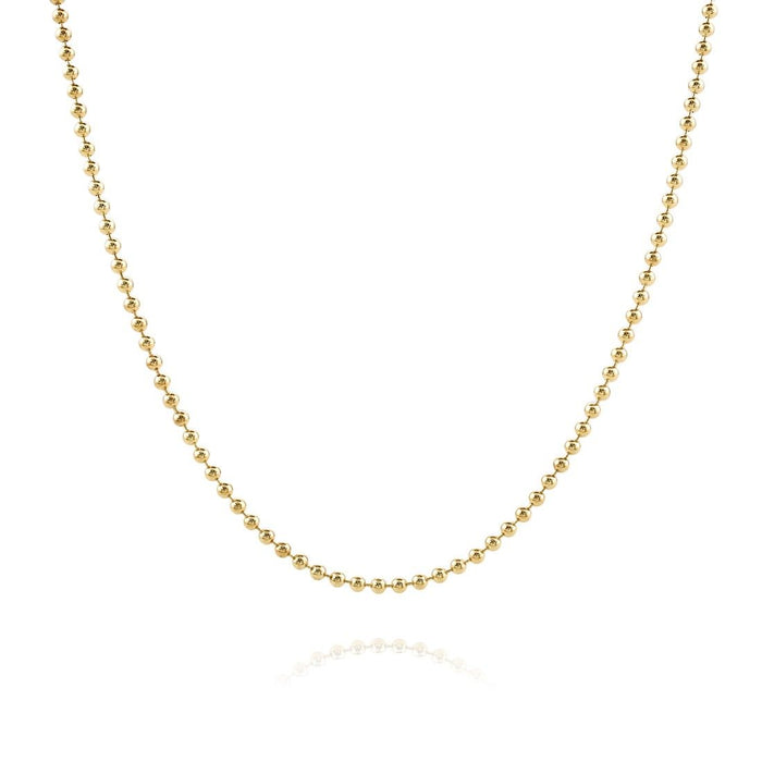 9ct Yellow Gold 2mm Ball Chain