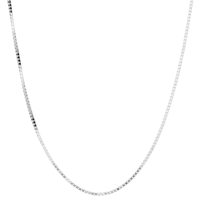 18ct White Gold 9 Venetian Box Chain