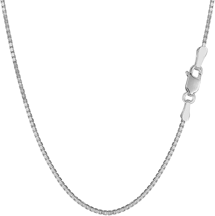 9ct White Gold 40 Mirror Box Chain