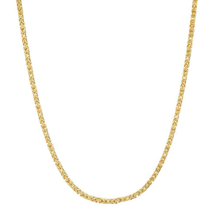 9ct Yellow Gold Square Byzantine Chain