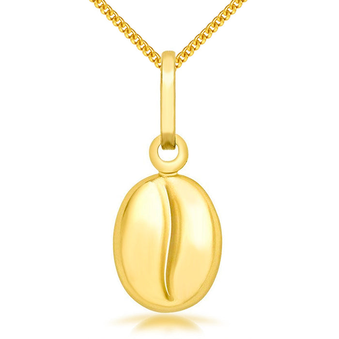 9ct Yellow Gold Coffee Bean Pendant