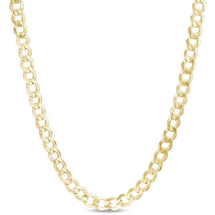 9ct Yellow Gold 120 Diamond Cut Flat Curb Chain