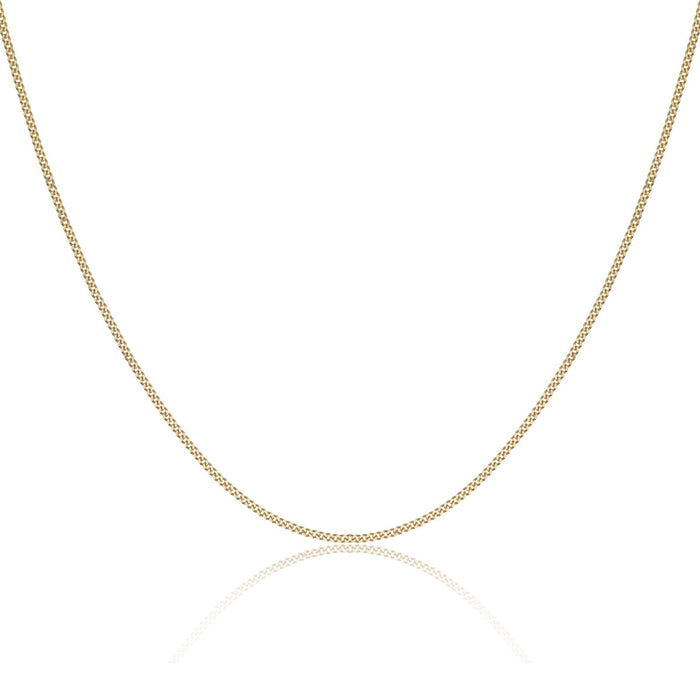 9ct Gold 25 Diamond Cut Curb Chain