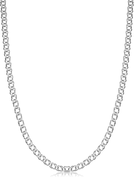 Sterling Silver Double Curb Chain