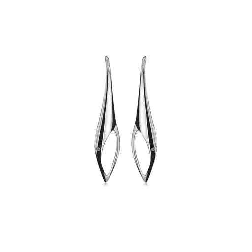 Sleek Earwires Hand-Set With A Diamond Accent