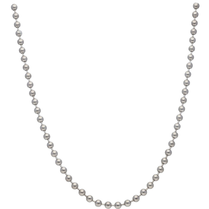 9ct White Gold Ball Chain