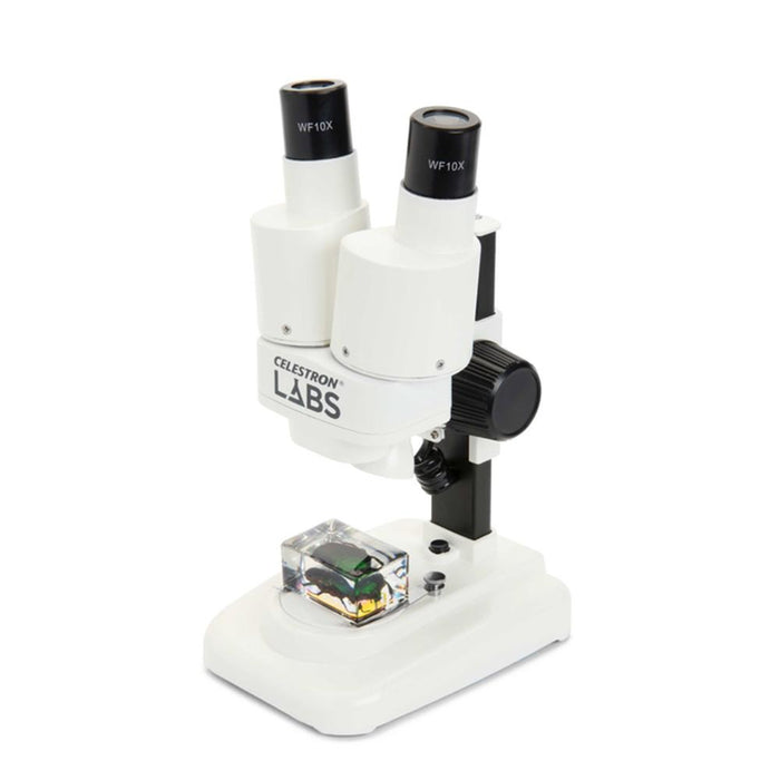 Professional Laboratory Binocular Stereo Microscope 10X LED High Power Magnifying Glass Clear - Dynagem 