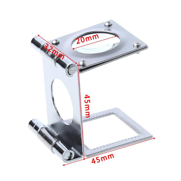 15X Stainless Steel Folding Magnifier Magnifying Glass Loupe - Dynagem 