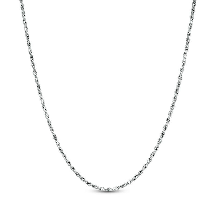 9ct White Gold 030 Rope Chain