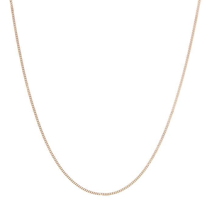 9ct Rose Gold 20 Diamond Cut Curb Chain