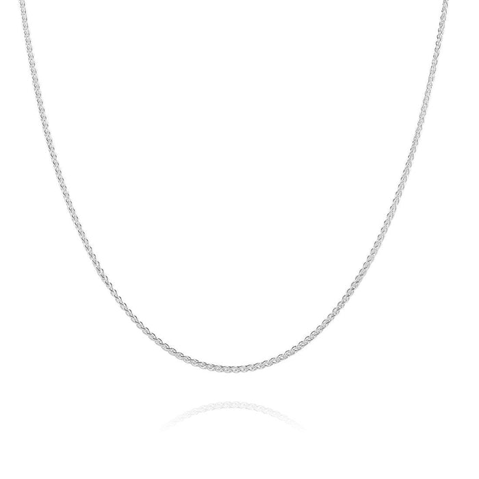 9ct White Gold Spiga Chain