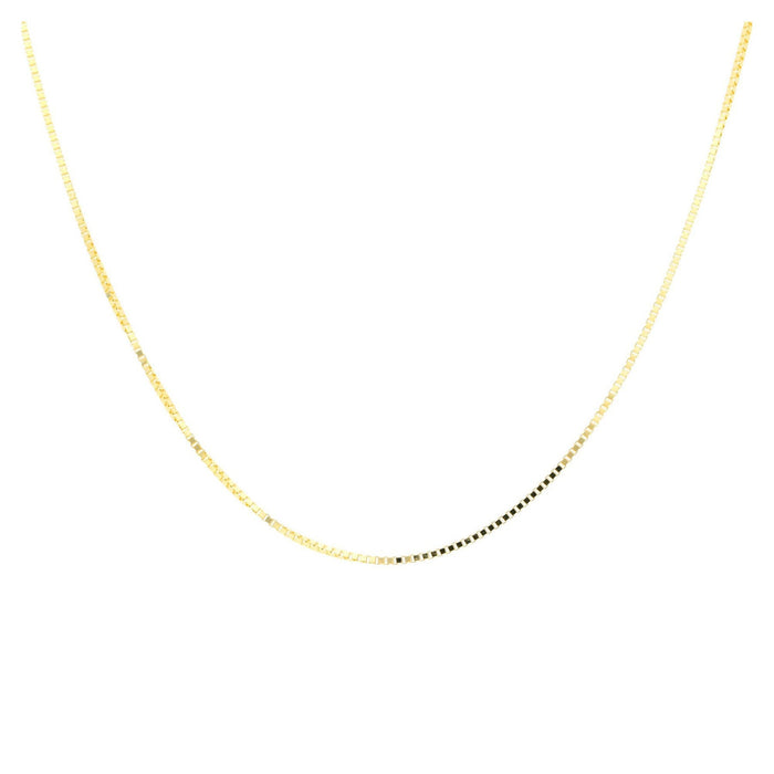 9ct Yellow Gold 15 Venetian Box Chain Adjustable