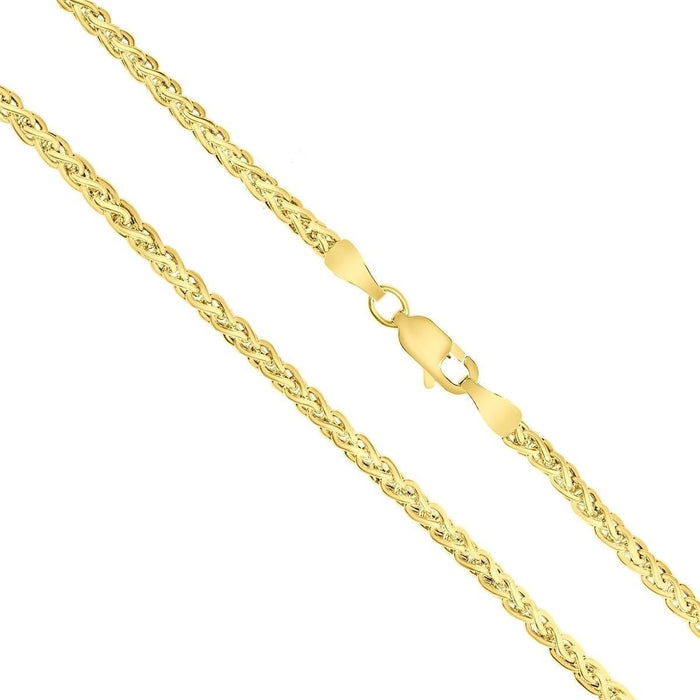 9ct Yellow Gold Wheat Spiga Chain